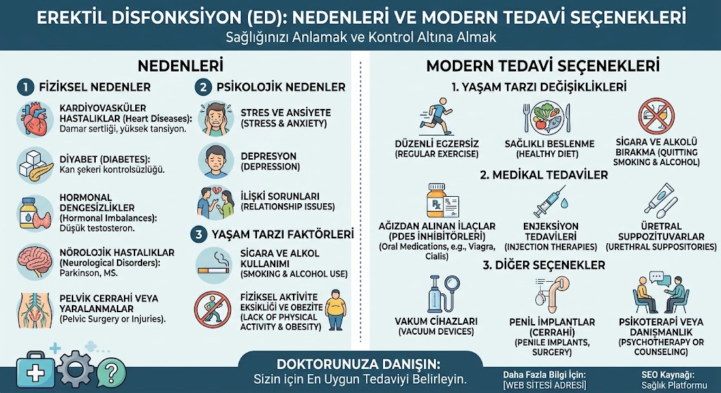Erektil disfonksiyon: nedenleri ve modern tedavi seçenekleri